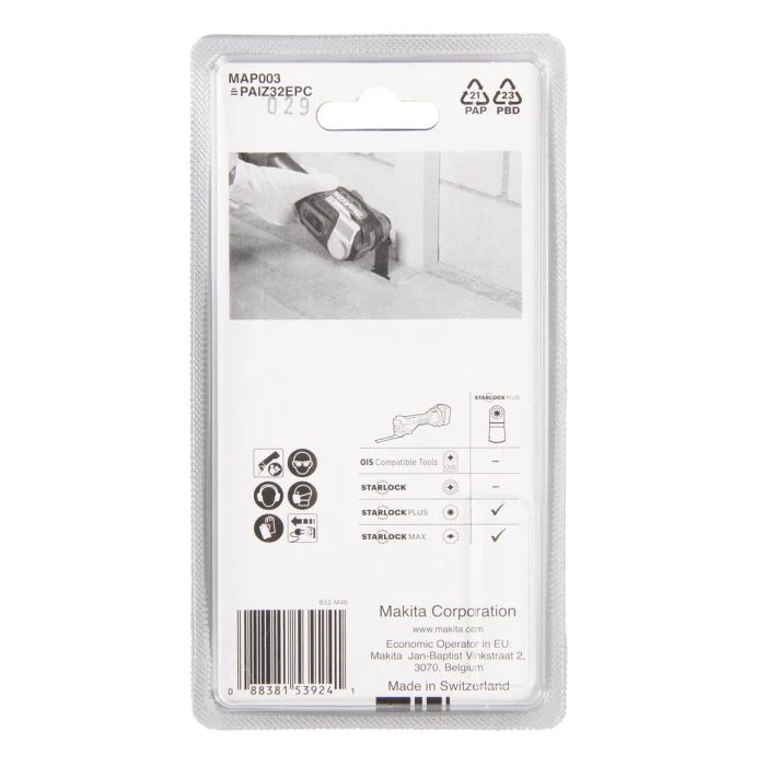 Makita B-66341 MAP003 Invalzaagblad 32x60mm Hout 4 Makita B-66341 MAP003 Invalzaagblad 32x60mm Hout - Afbeelding 4