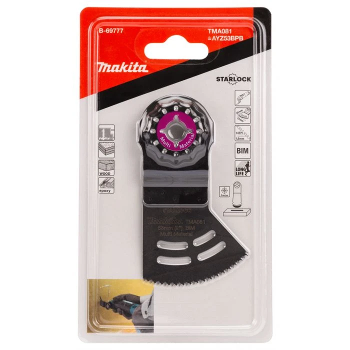 Makita B-69777 TMA081 Invalzaagblad 53x40mm Gips&hout 2 Makita B-69777 TMA081 Invalzaagblad 53x40mm Gips&hout - Afbeelding 2